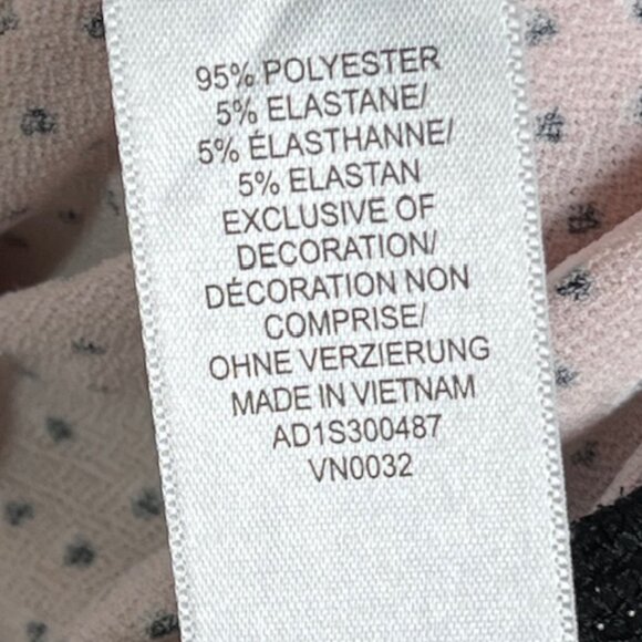 Adrianna Papell Womens Pink Blouse with Black Hearts Pattern Plus Size 2X - Picture 5 of 6